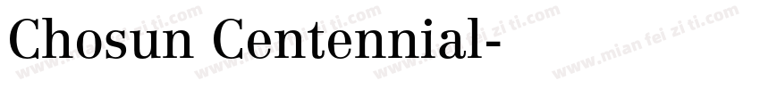 Chosun Centennial字体转换